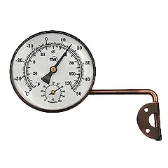 Brass outdoor thermometer for sale  Delivered anywhere in UK