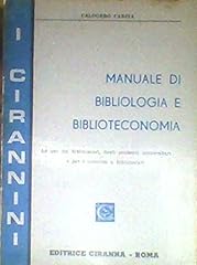 Manuale bibliologia biblioteco usato  Spedito ovunque in Italia 