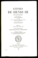 Lettres henri iii d'occasion  Livré partout en France