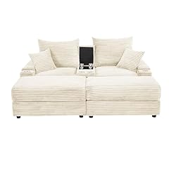 Beige loveseat sectional for sale  Delivered anywhere in USA 