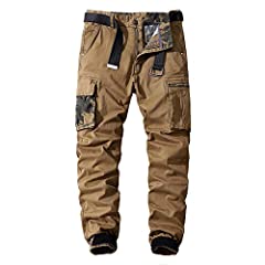 Used, Men's Cargo Combat Trousers Multi-Pocket Wear-Resistant for sale  Delivered anywhere in UK