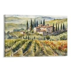 Watercolor tuscany vineyards for sale  Delivered anywhere in USA 