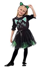 Licus - Vestito da bambina a forma di gattino per Halloween, cosplay, carnevale Nero 130 cm-140 cm usato  Spedito ovunque in Italia 