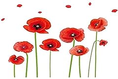 Poppies sticker removable for sale  Delivered anywhere in UK