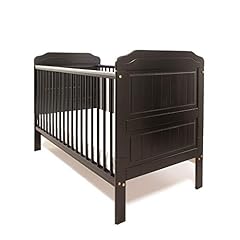 New Solid Wood Convertible Cot Stanley Baby Black Colour for sale  Delivered anywhere in UK