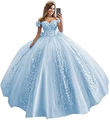 Schulterfrei tüll quinceanera gebraucht kaufen  Wird an jeden Ort in Deutschland