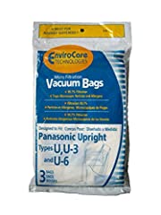 Used, 3 Panasonic U, U-3 & U-6 Upright Vacuum Cleaner Bags, for sale  Delivered anywhere in USA 