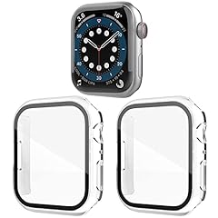 Delidigi [2 pezzi] Cover compatibile con Apple Watch 40mm, Custodia Protettiva per Paraurti Rigida per PC Cover Antiurto per iWatch Series SE 6 5 4 (Chiaro&Chiaro, Con vetro temperato, 40mm), usato usato  Spedito ovunque in Italia 