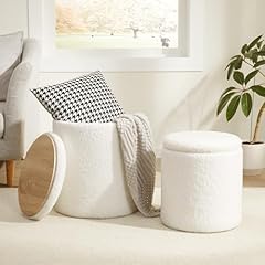 Boucle round ottoman for sale  Delivered anywhere in USA 