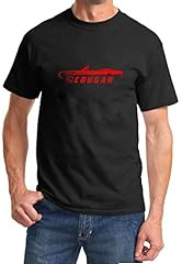 1967-68 Mercury Cougar Convertible Classic Color Outline Design Tshirt large red for sale  Delivered anywhere in Canada