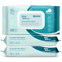 Whyworry flushable wipes for sale  Delivered anywhere in UK