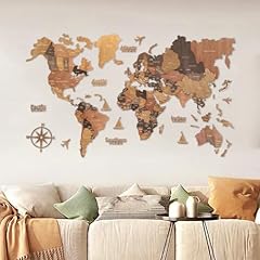 Wooden map wall for sale  Delivered anywhere in USA 