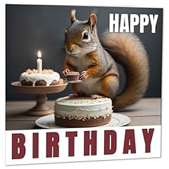 Squirrel birthday card for sale  Delivered anywhere in UK