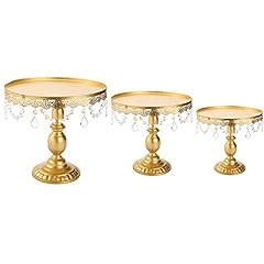 Antique Cake Stands with Crystals Hanging Bead, Round, used for sale  Delivered anywhere in UK
