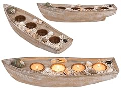 Holz boot teelichte gebraucht kaufen  Wird an jeden Ort in Deutschland