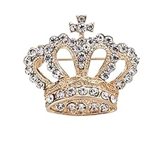 Crown brooch rhinestone for sale  Delivered anywhere in Ireland