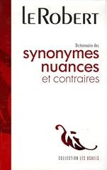 Dictionnaires synonymes nuance d'occasion  Livré partout en France