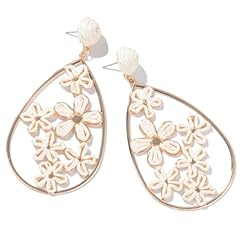Flower teardrop earrings for sale  Delivered anywhere in USA 