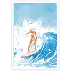 Surfer girl surfing for sale  Delivered anywhere in USA 