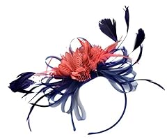 Navy coral fascinator for sale  Delivered anywhere in UK