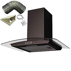SIA CGH70BL 70cm Curved Glass Black LED Cooker Hood for sale  Delivered anywhere in UK