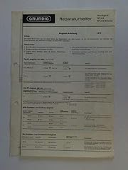 Grundig reparaturhelfer musikg usato  Spedito ovunque in Italia 