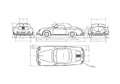 Photo blueprint porsche for sale  Delivered anywhere in UK