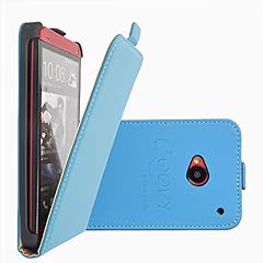 Usato, COOVY® Custodia per HTC One M7 Slim Flip Cover Case della Copertura di Vibrazione Protezione, Pellicola Protettiva per Schermo | Colore Azzurro usato  Spedito ovunque in Italia 