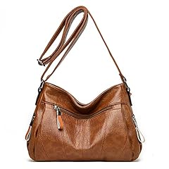 Womens Leather Crossbody Bags Multi Pocket Soft Ladies, used for sale  Delivered anywhere in UK