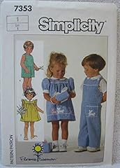 Simplicity pattern 7353 for sale  Delivered anywhere in USA 