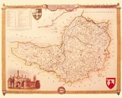 Somerset county map for sale  Delivered anywhere in UK