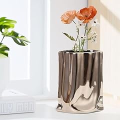 Vaso ceramica argentata usato  Spedito ovunque in Italia 