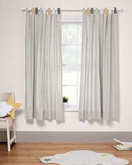 Mamas & Papas Curtains Tab Top, White/Grey, Cloud, used for sale  Delivered anywhere in UK