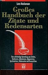 Grosses handbuch zitate gebraucht kaufen  Wird an jeden Ort in Deutschland