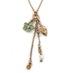 Avalaya Vintage Inspired Flower, Leaf, Freshwater Pearl for sale  Delivered anywhere in UK