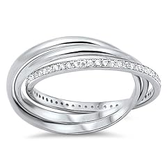 Precious Gem Jewellers Sterling Silver Rolling Band, used for sale  Delivered anywhere in USA 