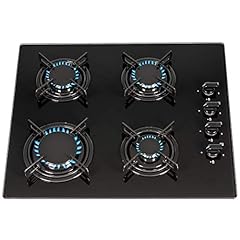 SIA GHG612BL 60cm Black 4 Burner Gas On Glass Hob With for sale  Delivered anywhere in UK