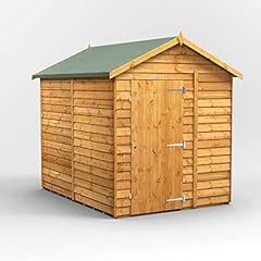 POWER Sheds 8 x 6 Overlap Windowless Wooden Shed. 8x6 for sale  Delivered anywhere in UK