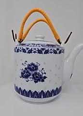 Large teapot blue for sale  Delivered anywhere in USA 