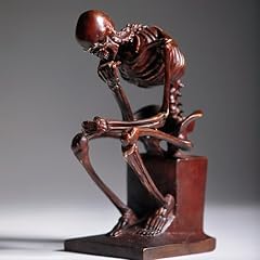 Bronze skeleton thinker for sale  Delivered anywhere in USA 