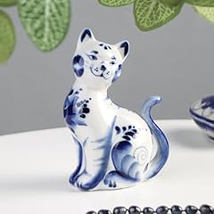 Gzhel porcelain cat for sale  Delivered anywhere in USA 