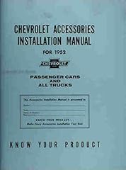 1952 CHEVROLET ACCESSORIES INSTALLATION MANUAL - ALL, used for sale  Delivered anywhere in USA 