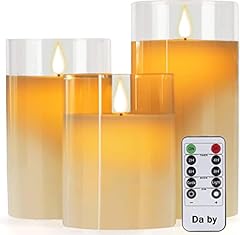 Flameless candles glass for sale  Delivered anywhere in UK