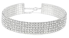 Rhinestone choker row for sale  Delivered anywhere in USA 