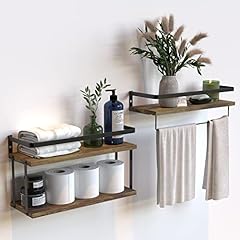 3 Tier Wall Mounted Floating Shelves Set of 3, Rustic for sale  Delivered anywhere in USA 