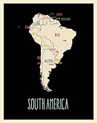 Map south america for sale  Delivered anywhere in USA 