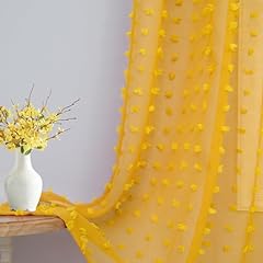 Mustard yellow sheer for sale  Delivered anywhere in USA 