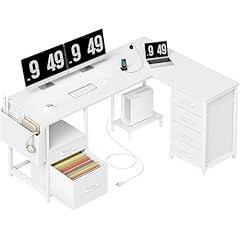 White shaped desk for sale  Delivered anywhere in USA 