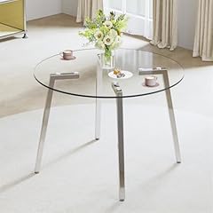 Round glass dining for sale  Delivered anywhere in USA 