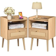 Rattan nightstand charging for sale  Delivered anywhere in USA 